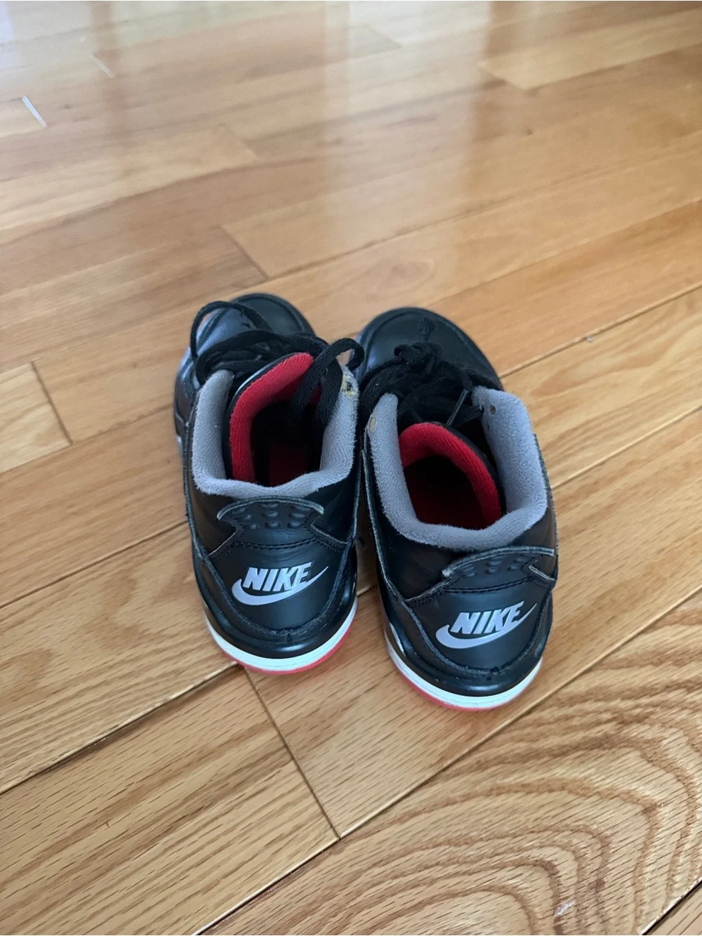 Jordan Kids Black and Red Sneakers